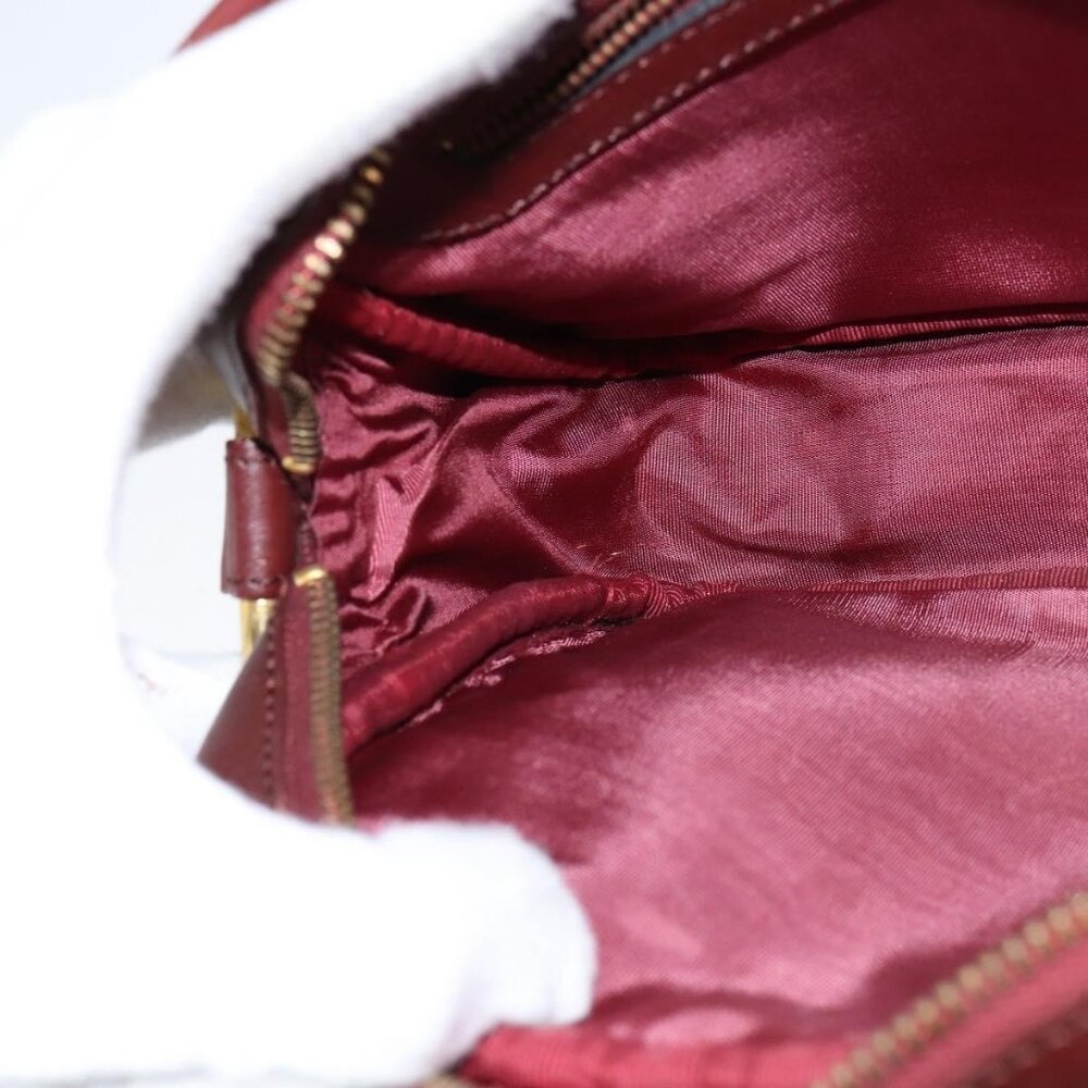 Authentic CARTIER Must Line Shoulder Bag Leather Bordeaux Gold - Picture 8 of 16